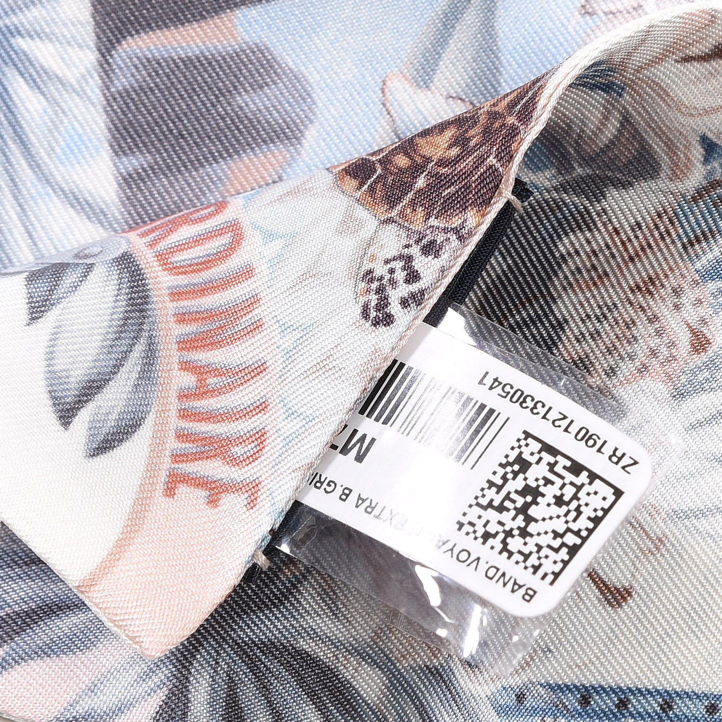 Silk Voyage Extraordinaire Bandeau Blue Grey
