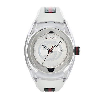 Gucci Stainless Steel Rubber 36mm Sync Web Quartz Watch 1 of 10