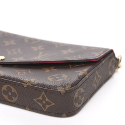 Louis Vuitton Monogram Pochette Felicie Chain Wallet Fuchsia 8 of 9