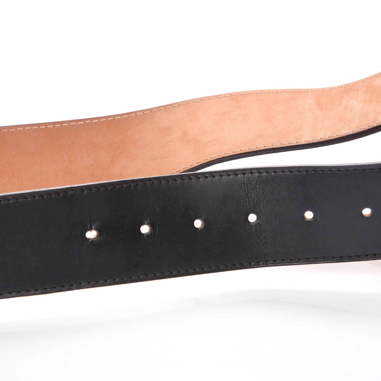 Louis Vuitton Calfskin Jeans Belt 110 44 Black 8 of 8