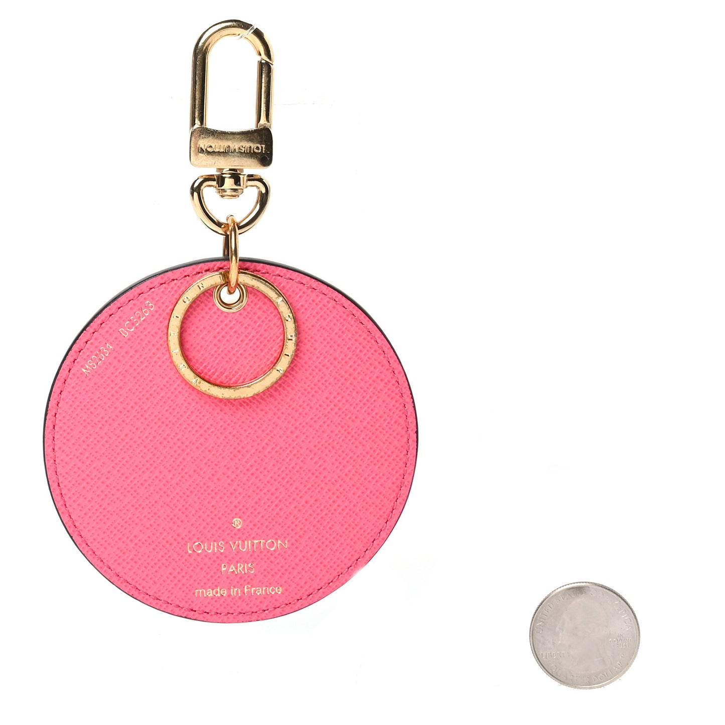 Monogram 2023 Christmas Animation Sailing Vivienne Bag Charm Key Ring Dragonfruit Pink