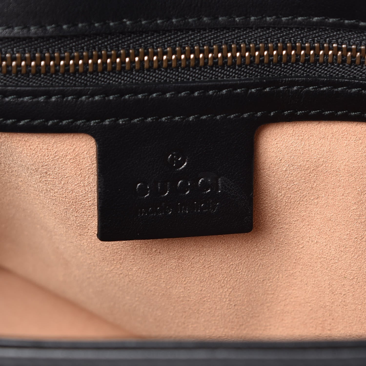 Gucci Calfskin Matelasse Small GG Marmont Shoulder Bag Black 6 of 10