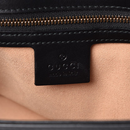 Gucci Calfskin Matelasse Small GG Marmont Shoulder Bag Black 6 of 10