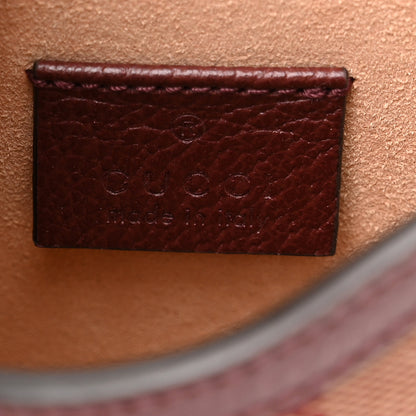 Gucci Monogram Textured Dollar Calfskin Mini Horsebit 1955 Crossbody Bag Sahara Rubino Chardonnay 6 of 10