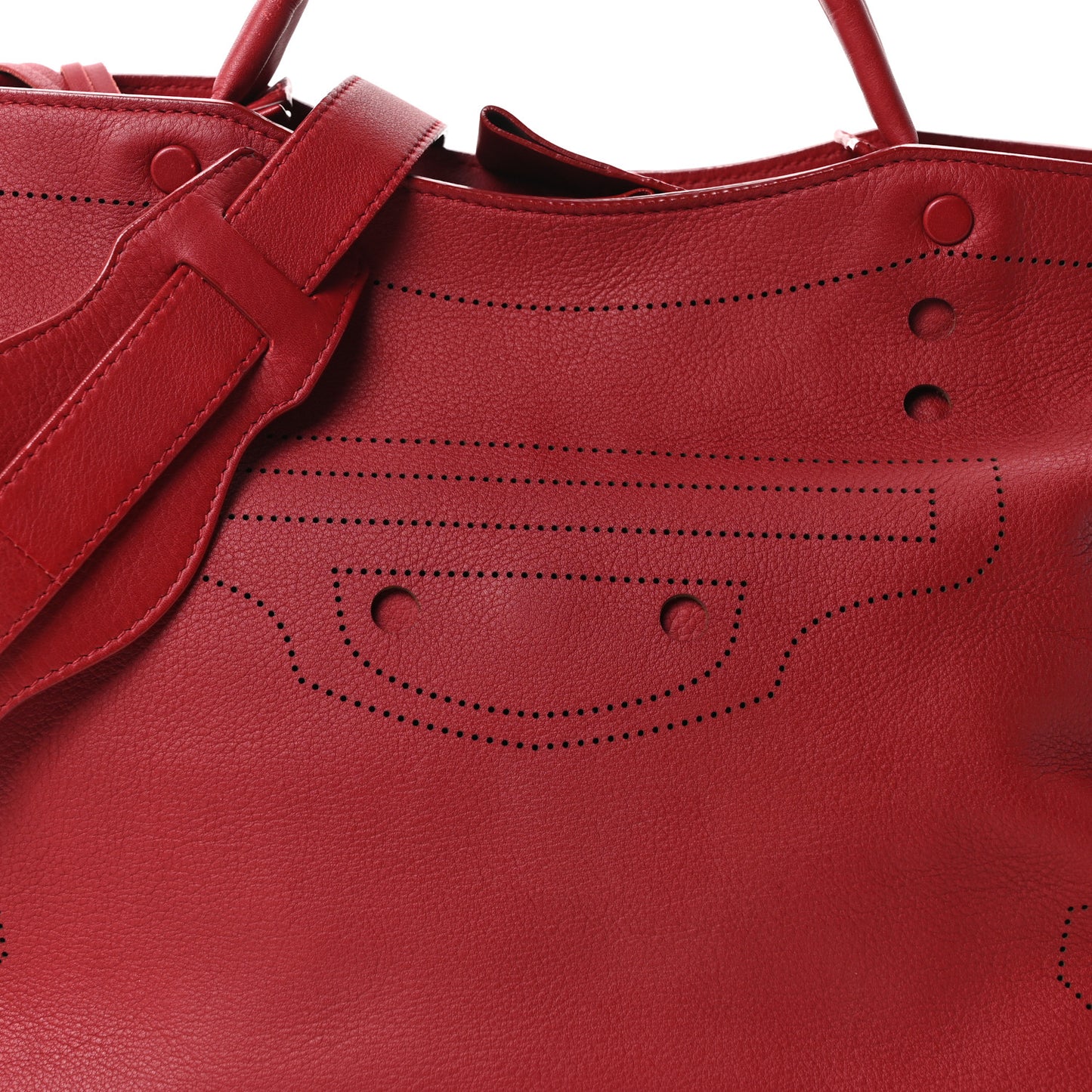 Veau Soyeux Perforated Blackout City Rouge Groseille