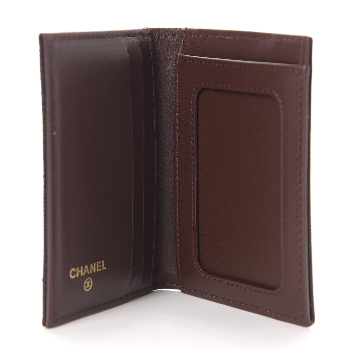 Caviar Quilted Card Holder Wallet Black