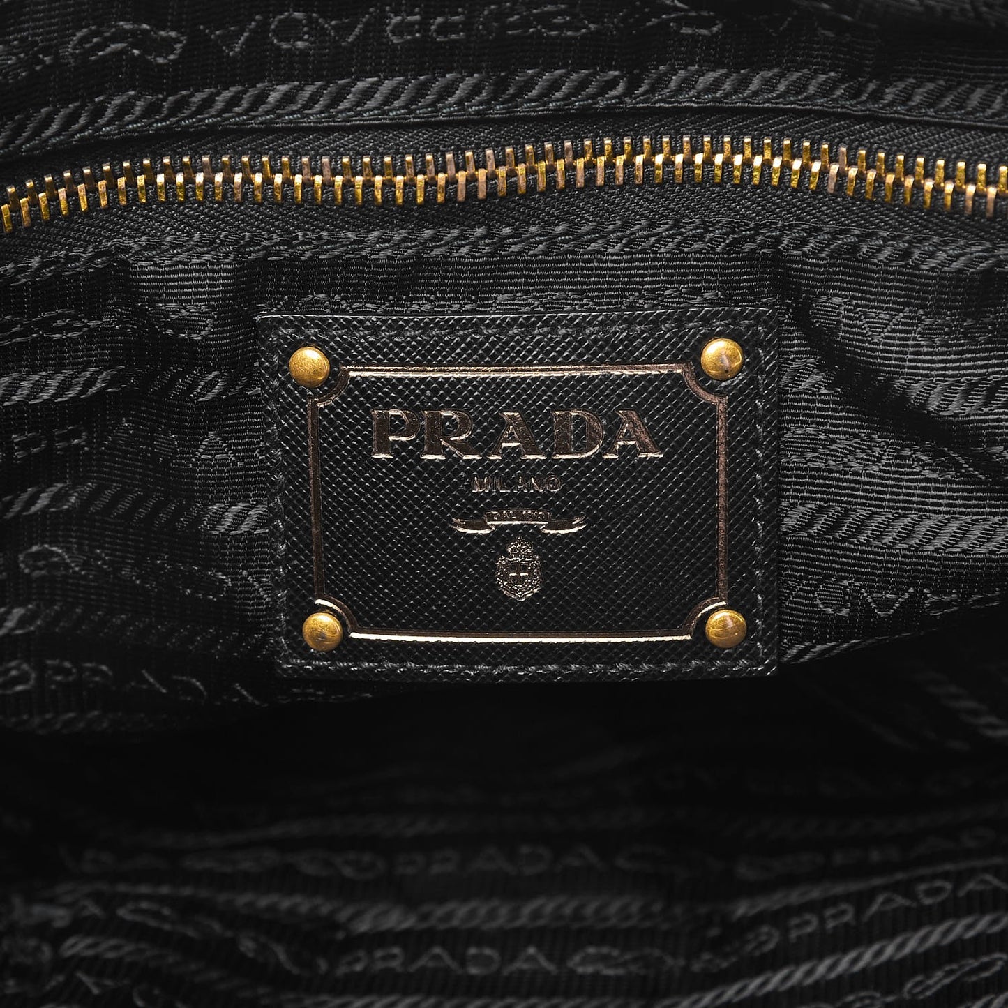 Tessuto Nylon Jacquard Logo Tote Nero Black