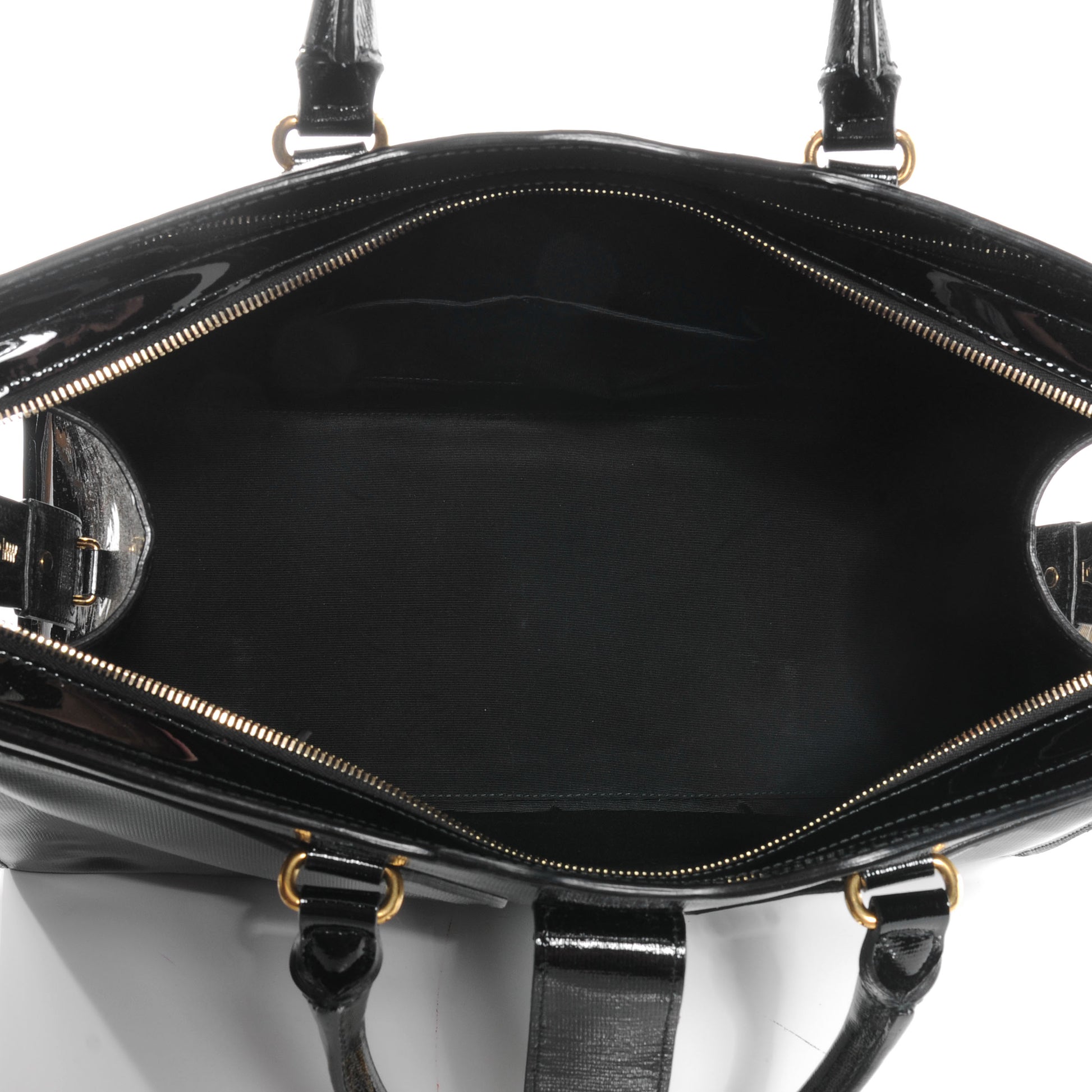 Saint Laurent Textured Patent Leather Large Cabas Chyc Black 5 of 8