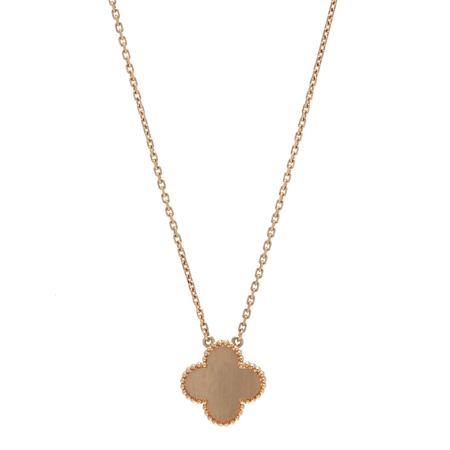 Van Cleef & Arpels 18K Yellow Gold Diamond Celestial Blue Sevres Porcelain Vintage Alhambra Pendant Necklace 3 of 5