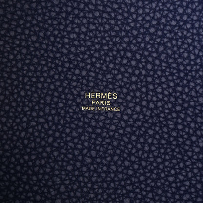 Hermes Taurillon Clemence Picotin Lock 22 MM Bleu Encre 6 of 9