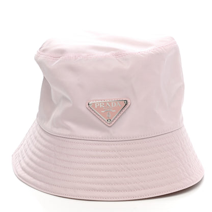 Prada Re-Nylon Metal Triangle Logo Womens Bucket Hat XL Alabastro 1 of 8
