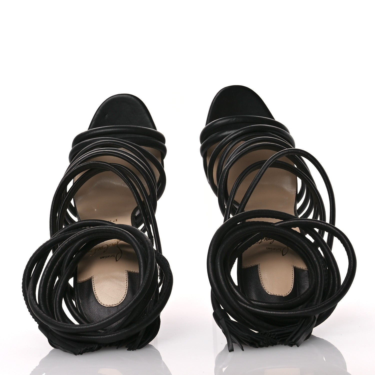 Christian Louboutin Calfskin Tina 140 Sandal 40 Black 2 of 7