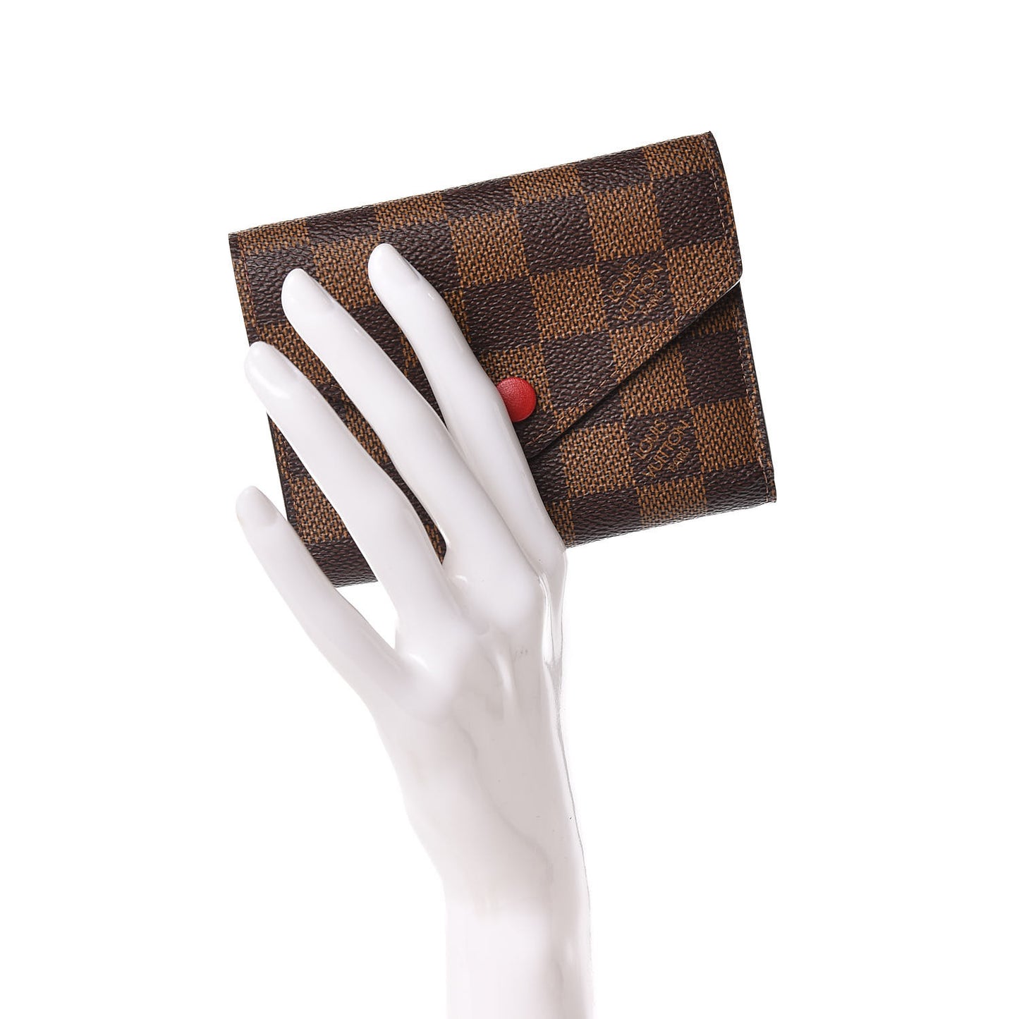 Damier Ebene Victorine Wallet Red
