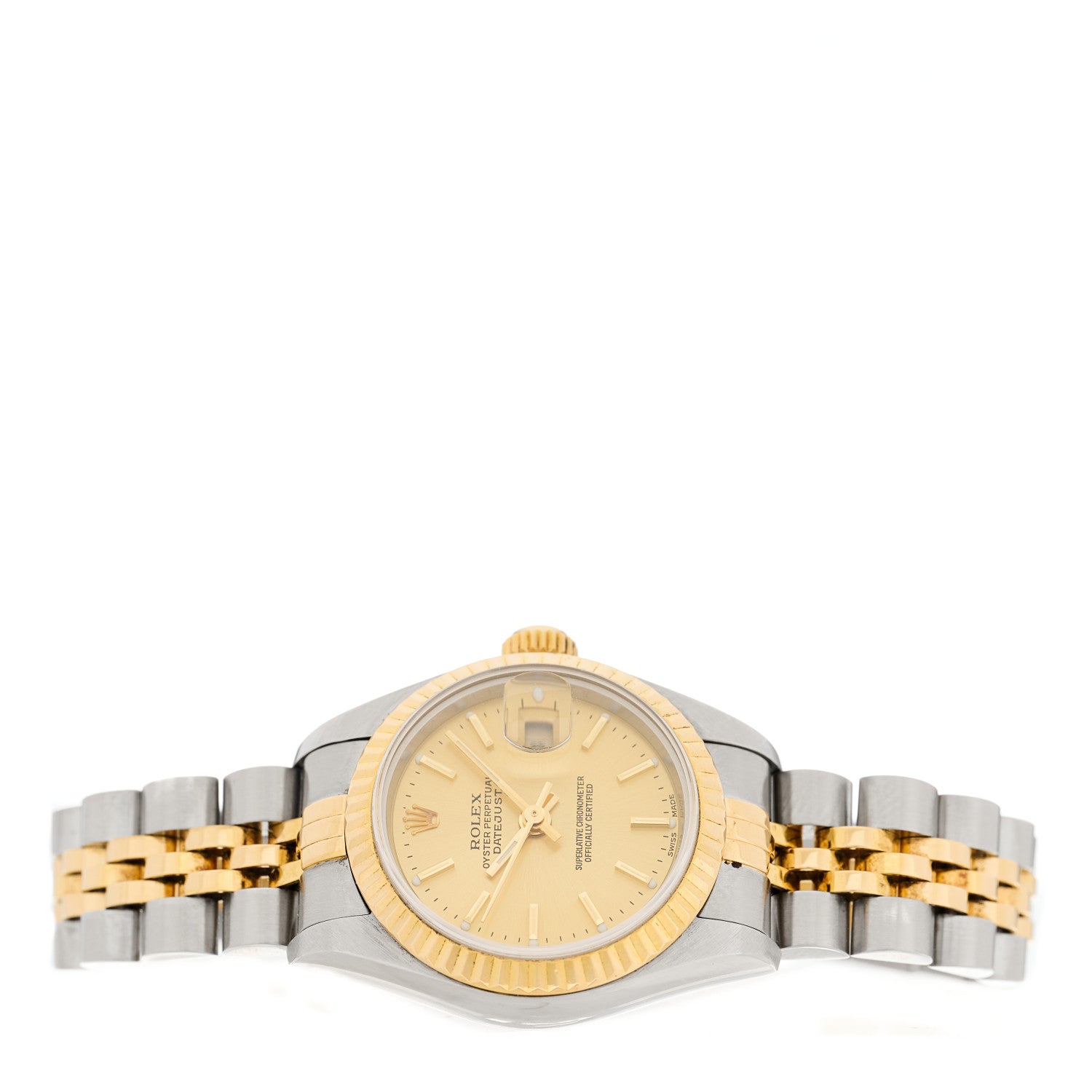 Rolex Stainless Steel 18K Yellow Gold 26mm Oyster Perpetual Datejust Watch Champagne 79173 2 of 4