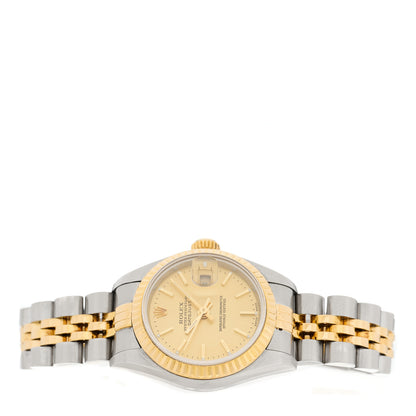 Rolex Stainless Steel 18K Yellow Gold 26mm Oyster Perpetual Datejust Watch Champagne 79173 2 of 4