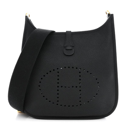 Hermes Taurillon Clemence Evelyne III PM Black 1 of 12