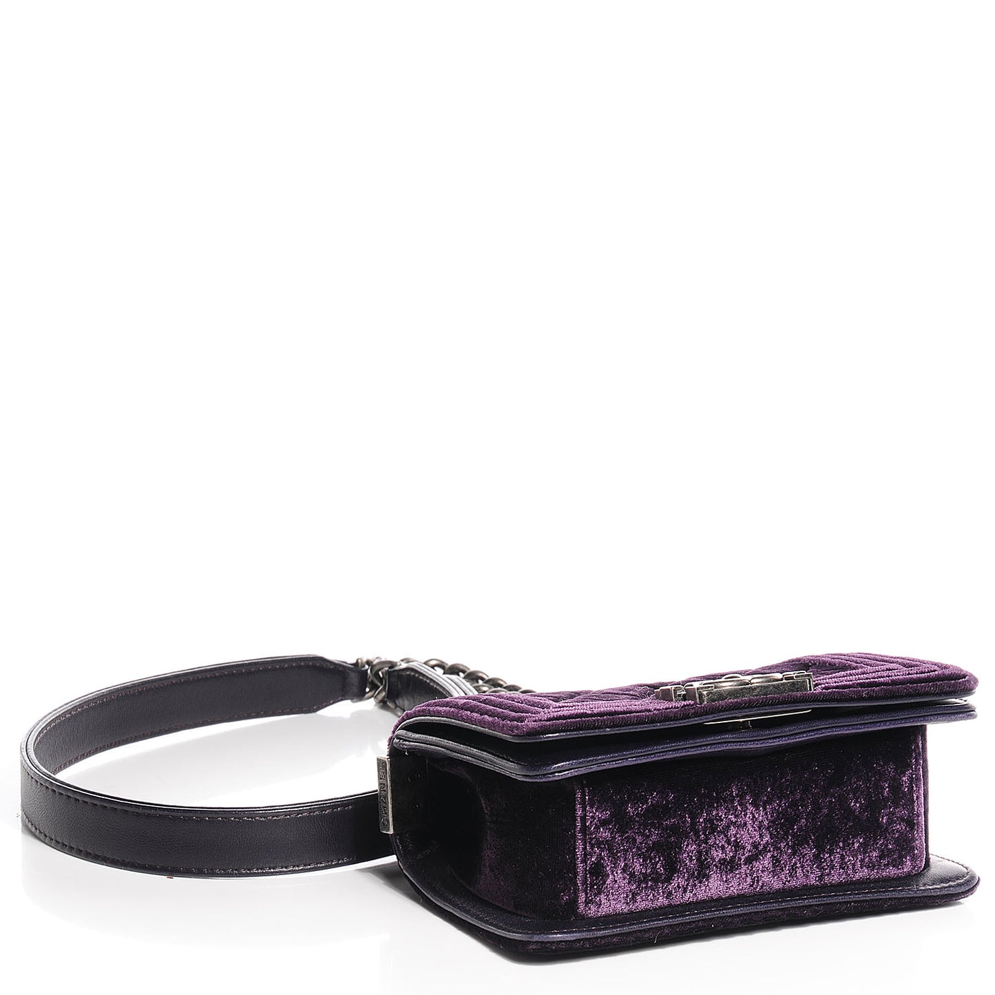 Velvet Mini Boy Flap Purple