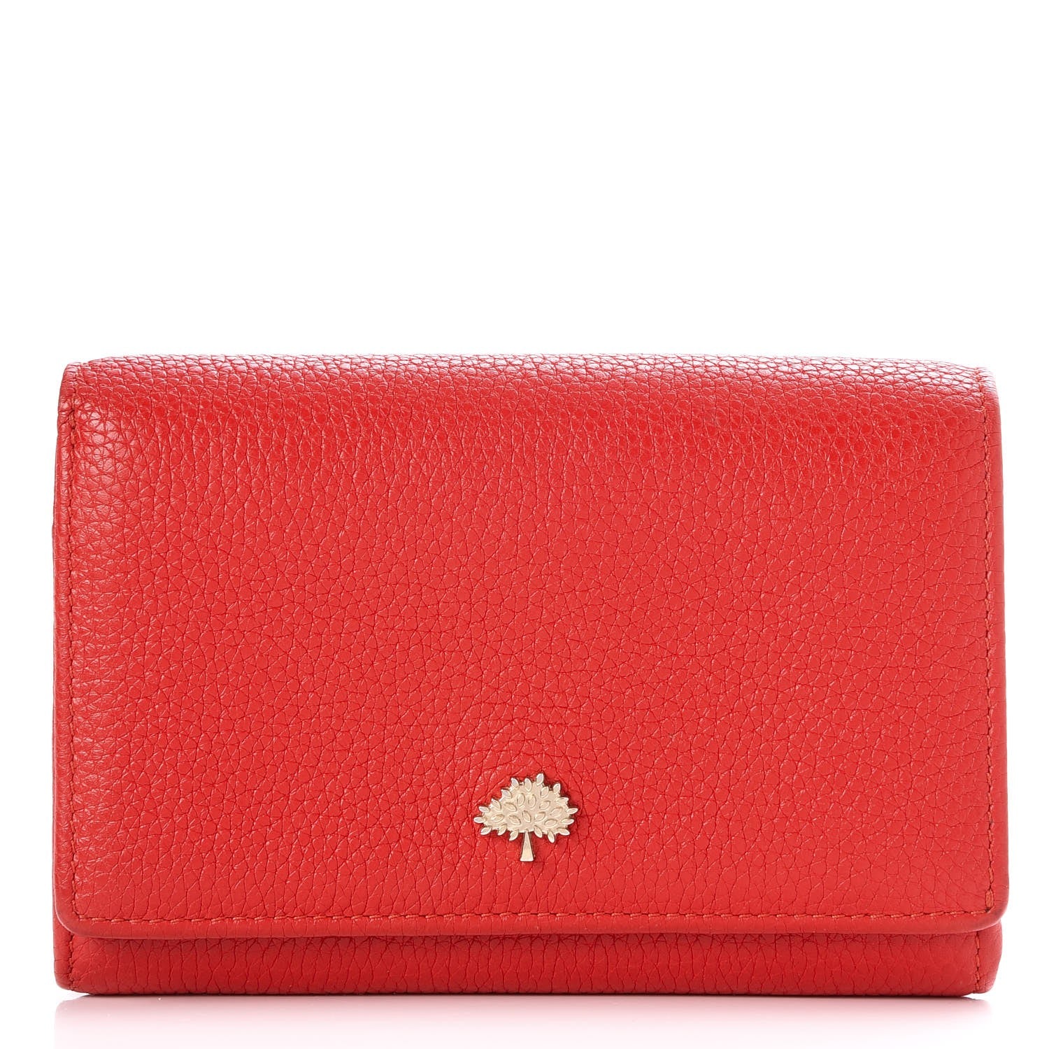 Mulberry Glossy Goatskin Tree French Purse Wallet Poppy Red 1 of 7