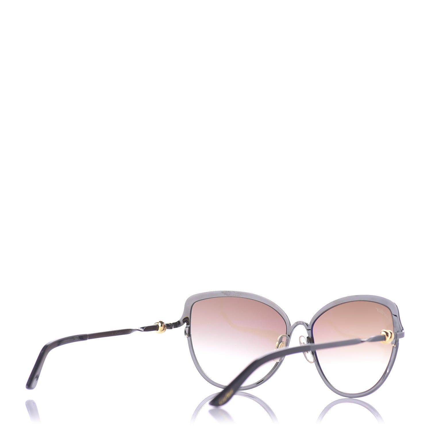 Cartier Metal Trinity Sunglasses CT0089S Black Brown 4 of 9