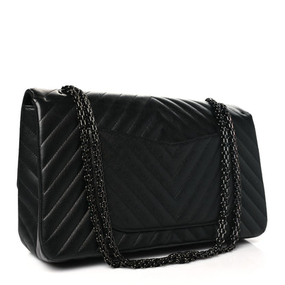 Chanel Sheepskin Chevron Quilted 2.55 Reissue 227 Flap So Black 3 of 10