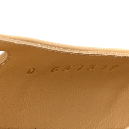 Chanel Lambskin Grosgrain Cap Toe CC Slingback Sandals 40 Beige Black 9 of 10