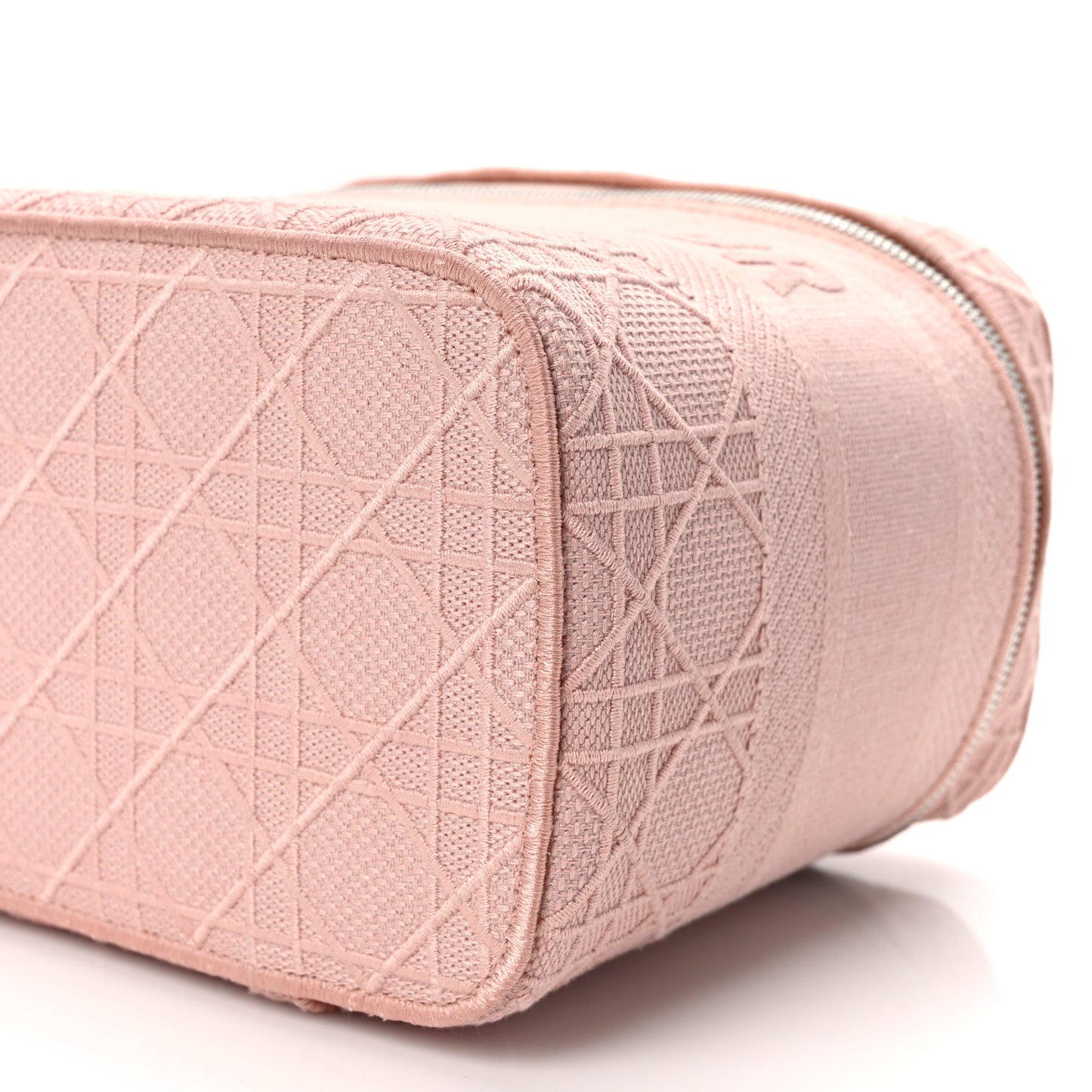 Canvas Embroidered Cannage Diortravel Vanity Case Bois de Rose