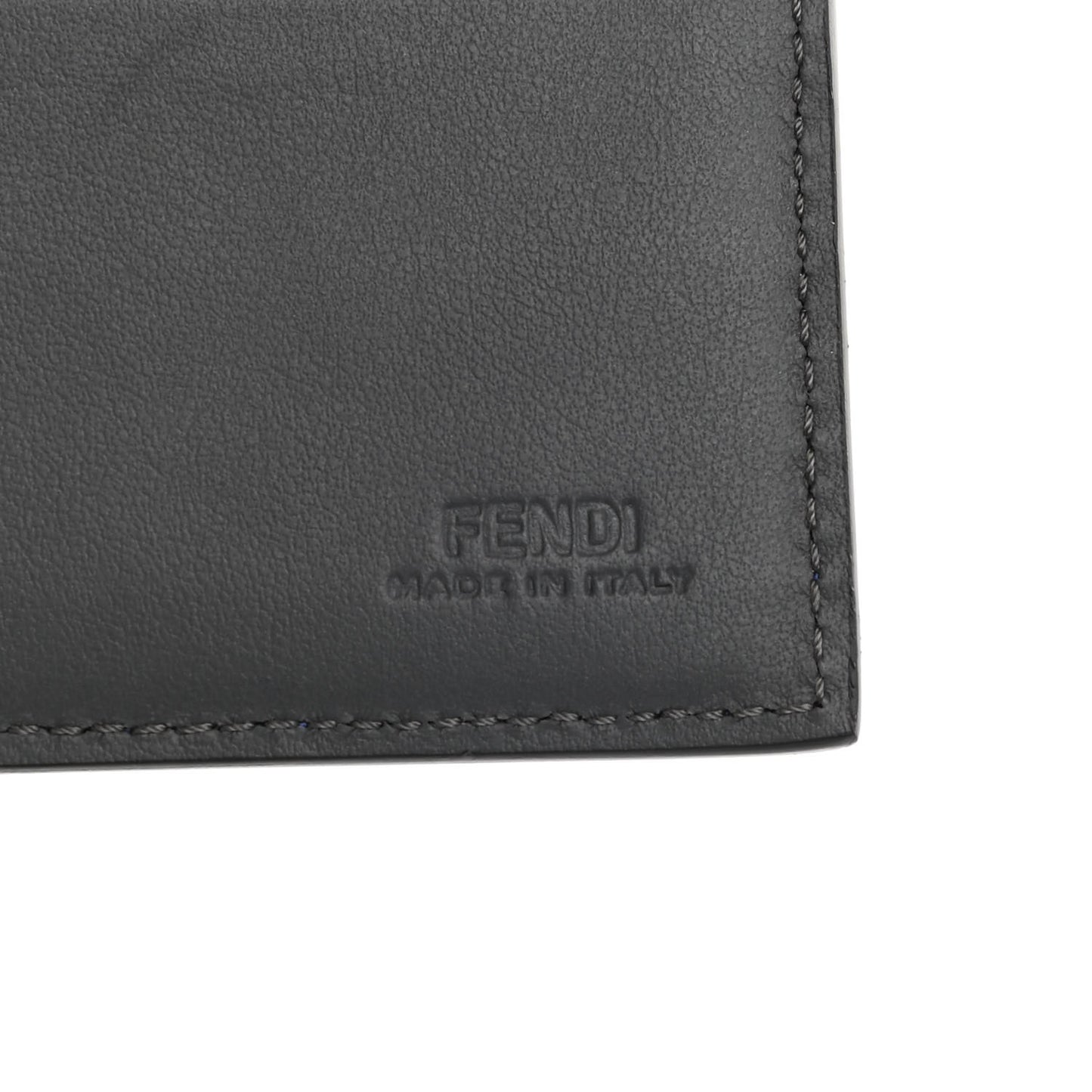 Vitello Elite Century Shadow Logo Bi-Fold Wallet Blue Neon Asfalto