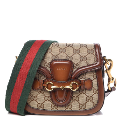 Gucci Monogram Small Lady Web Shoulder Bag Beige Cuir 1 of 9