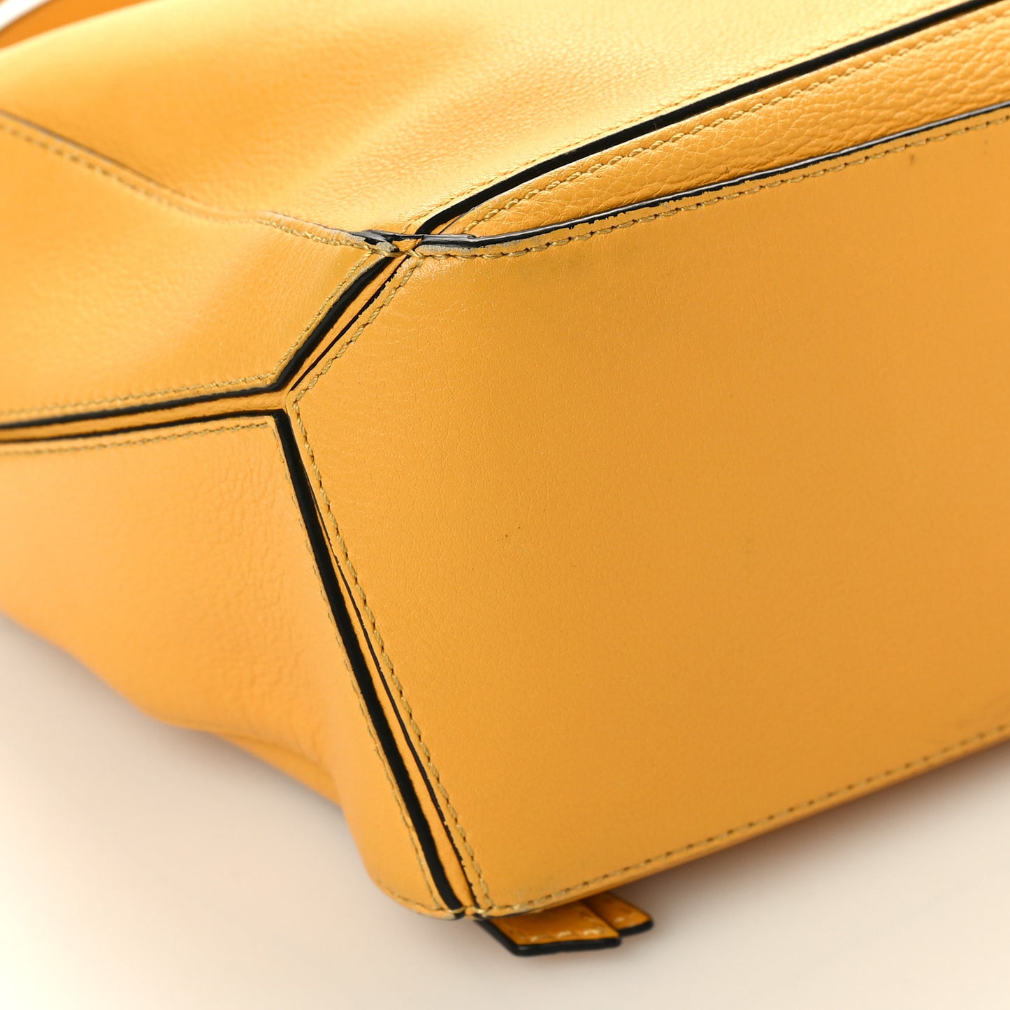 Grained Calfskin Small Puzzle Bag Narcisus Yellow