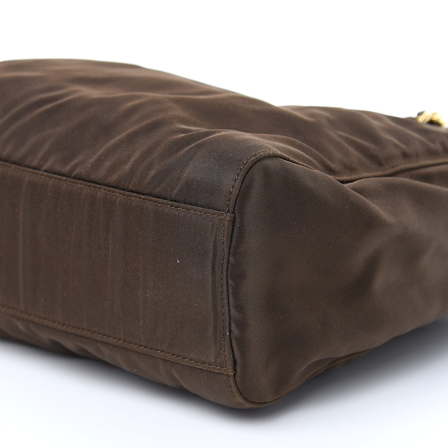 Tessuto Nylon Catena Shoulder Bag Muschio