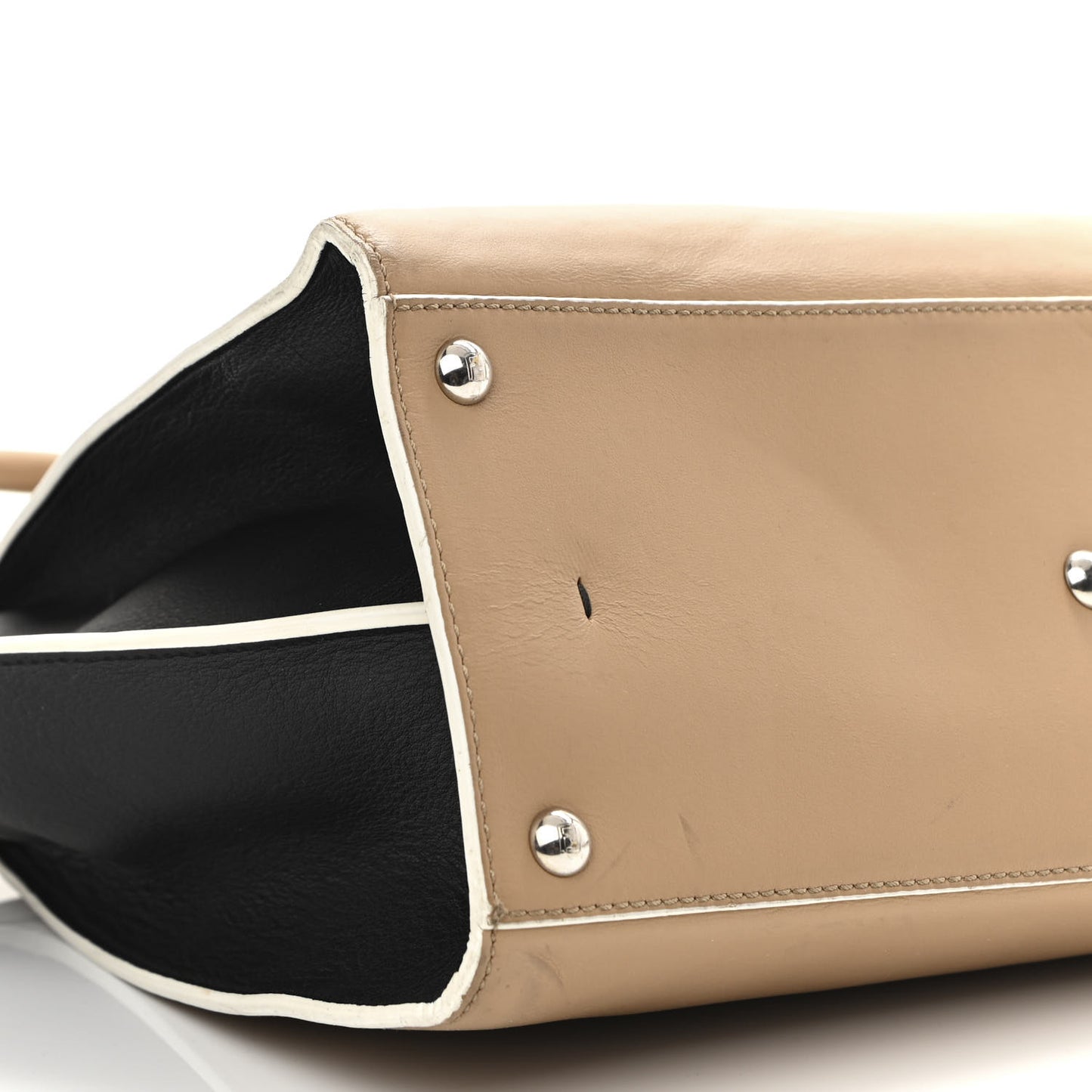 Vitello Baltico Dolce Petite 3Jours Tote Sand Black