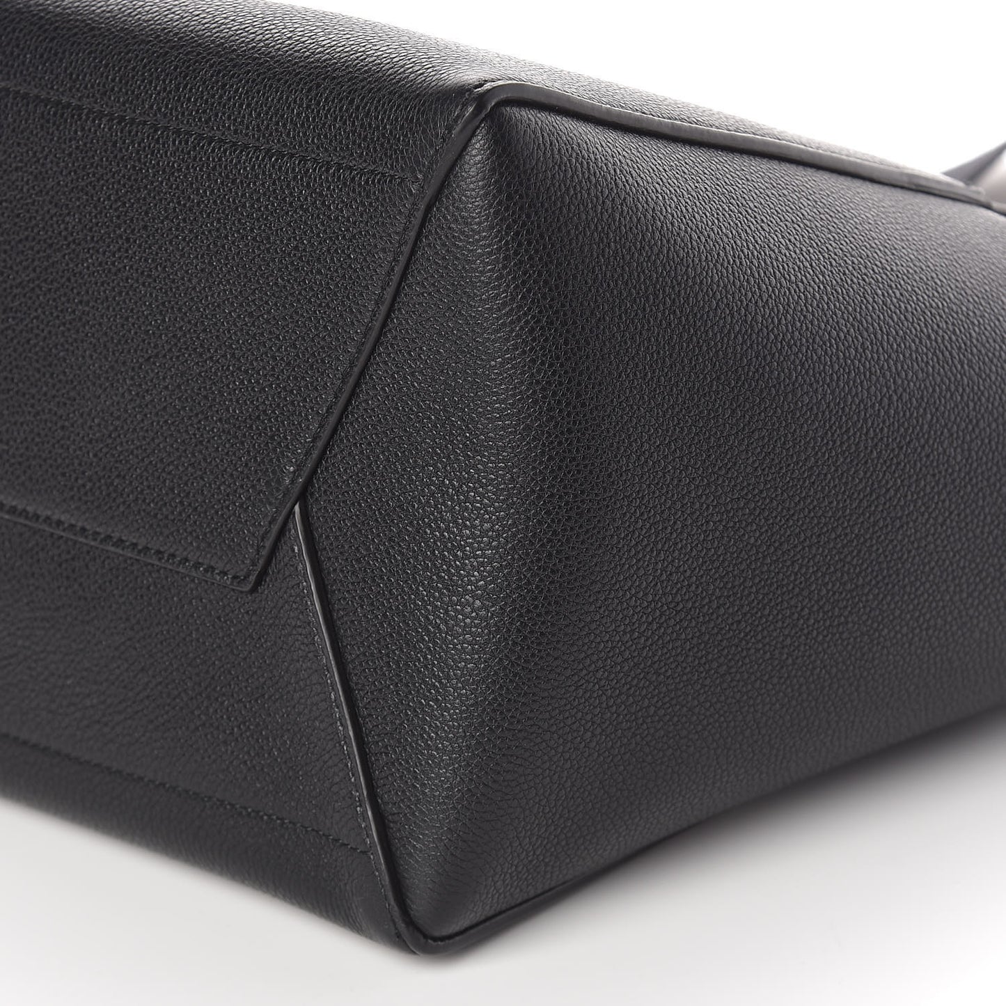 Soft Grained Calfskin Sangle Bucket Bag Black
