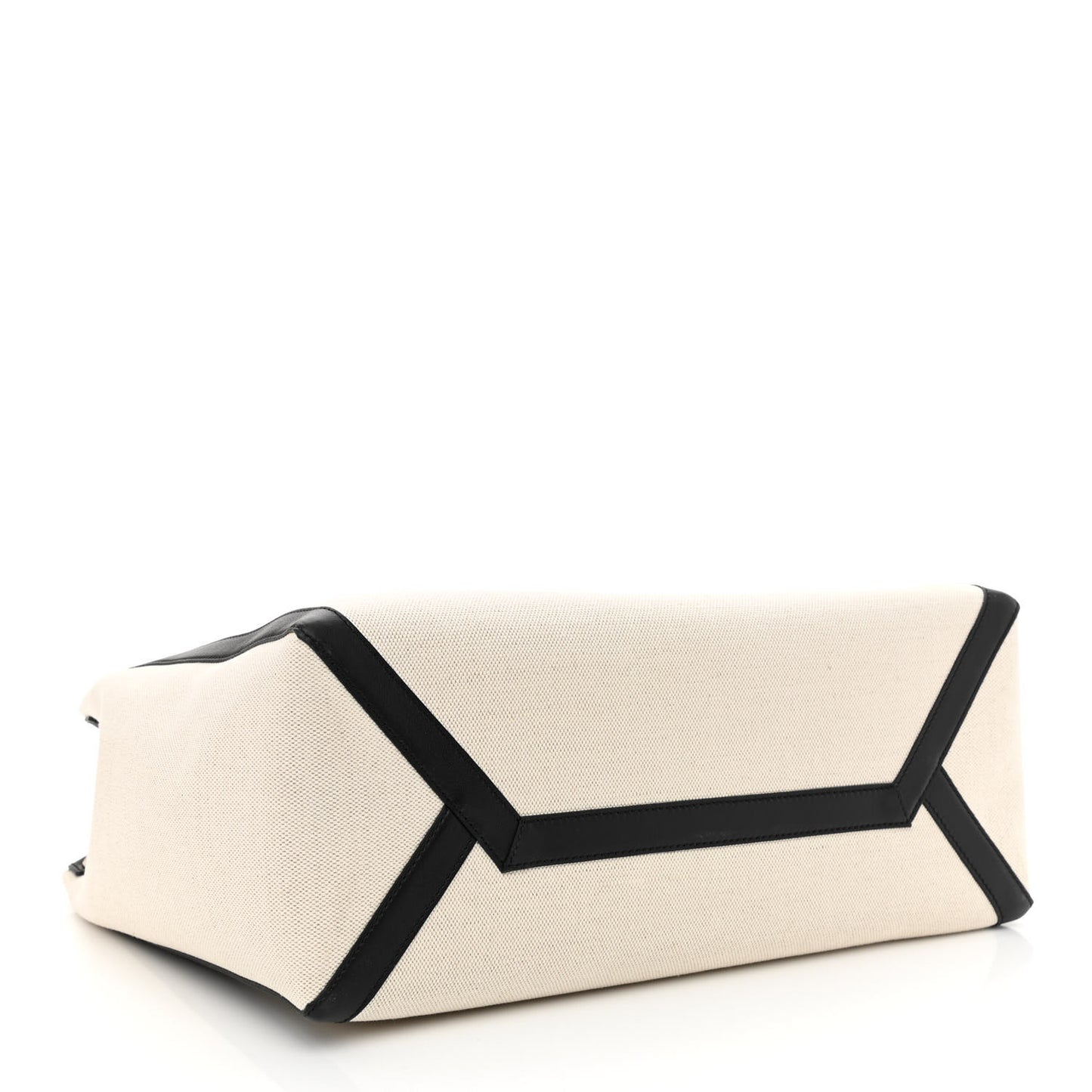 Canvas Calfskin VLTN Print Small Rockstud Tote Naturale Black