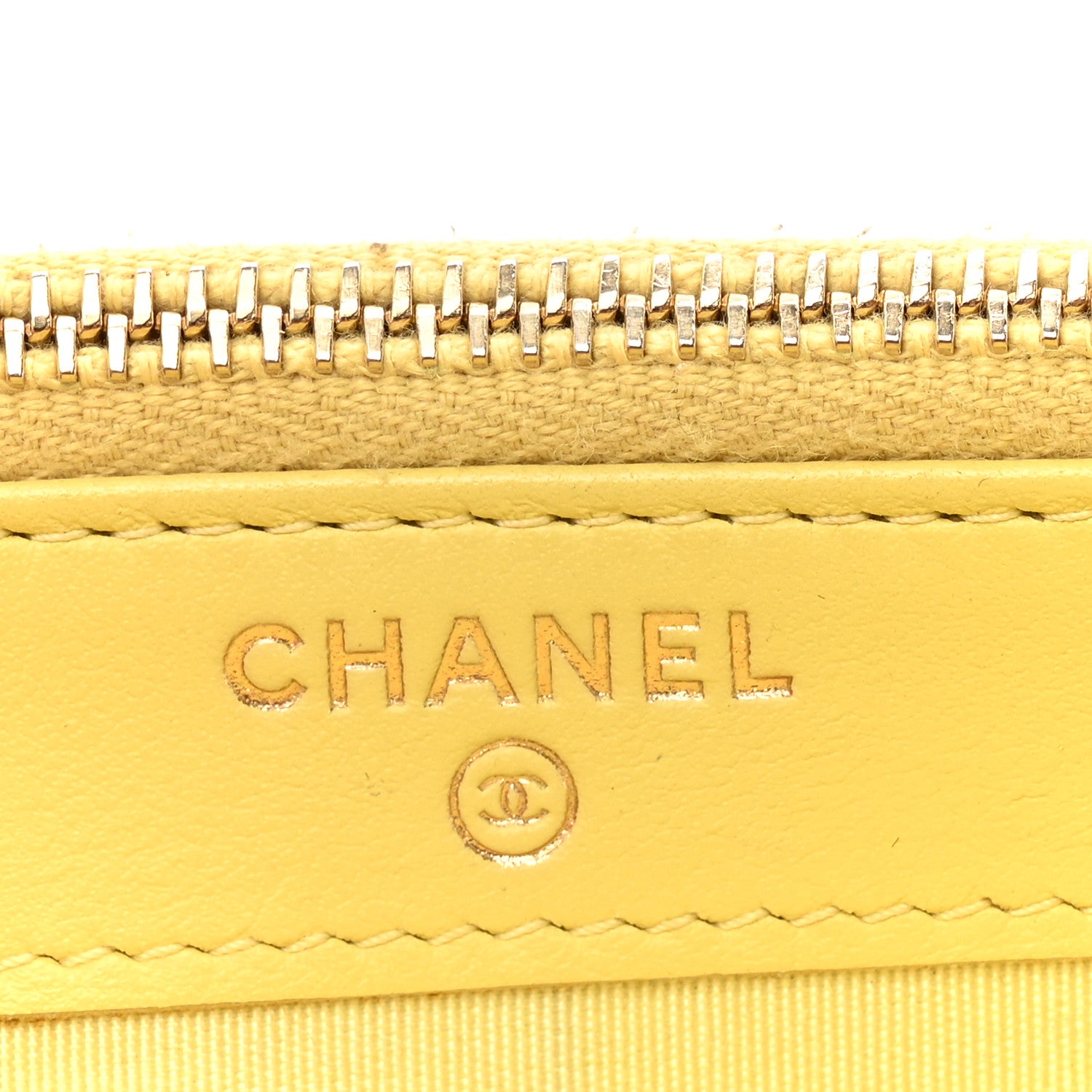 Chanel Caviar Quilted CC Filigree Clutch With Chain Yellow 8 of 17