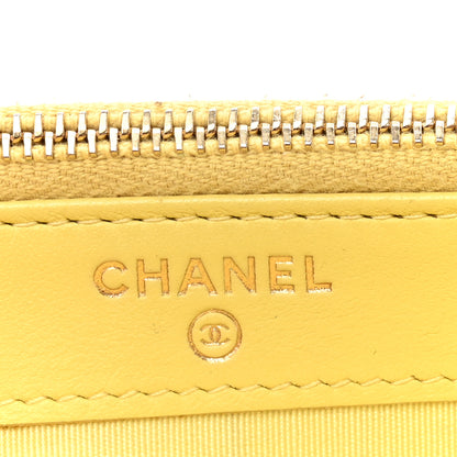 Chanel Caviar Quilted CC Filigree Clutch With Chain Yellow 8 of 17