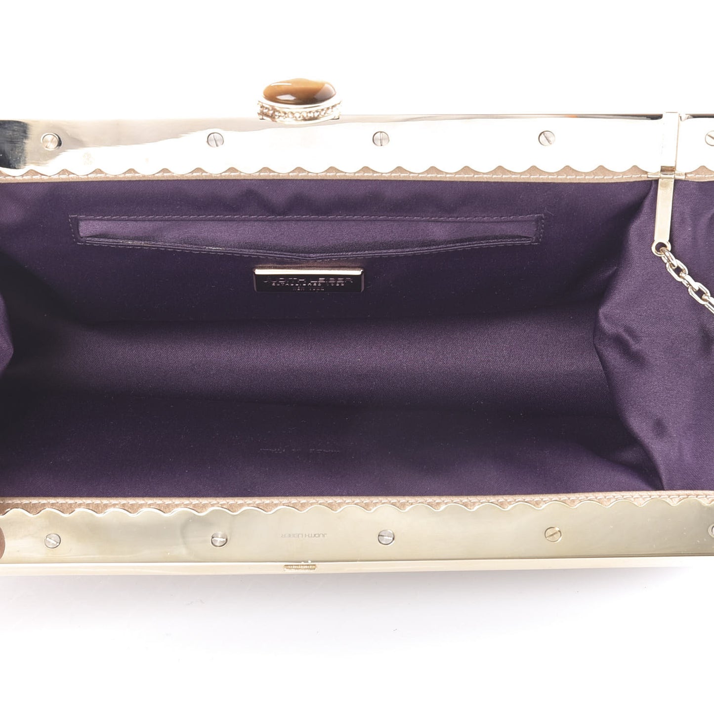 Crystal Metallic Clutch Antique Gold