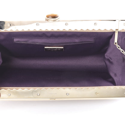 Judith Leiber Crystal Metallic Clutch Antique Gold 5 of 10