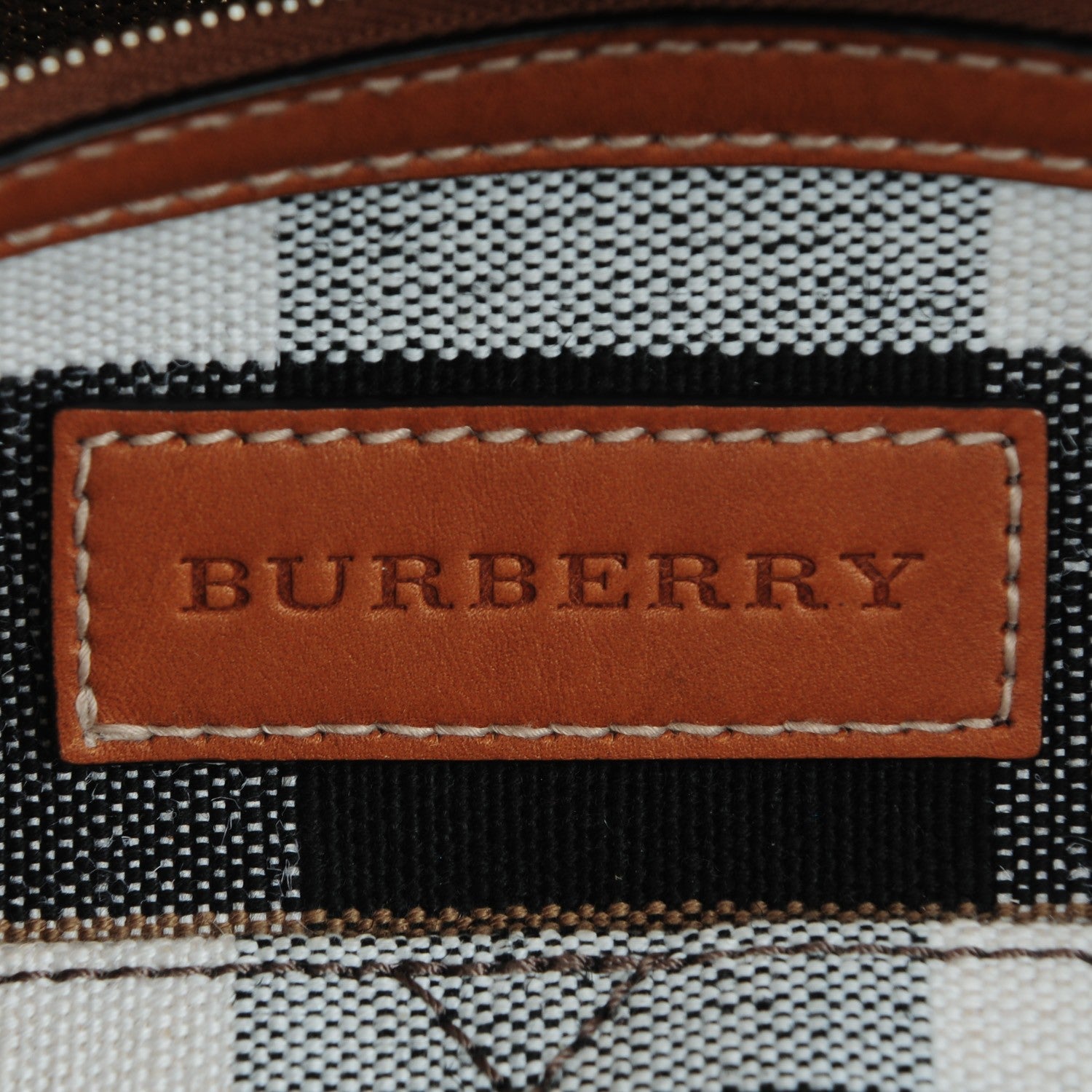 Burberry Canvas Mega Check Medium Ashby Saddle Brown 6 of 9