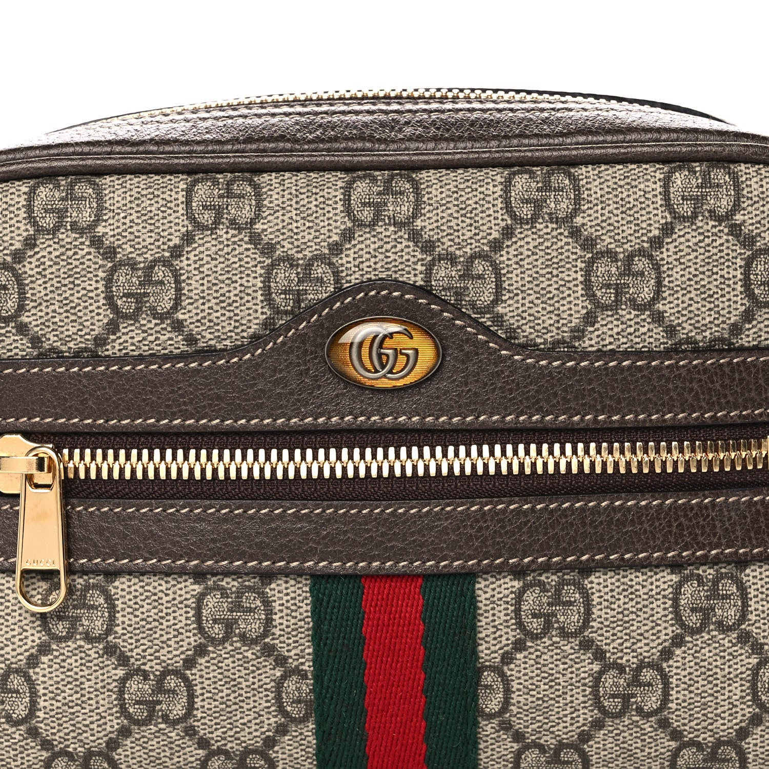 Gucci GG Supreme Monogram Web Small Ophidia Belt Bag 85 34 Dark Brown 8 of 11