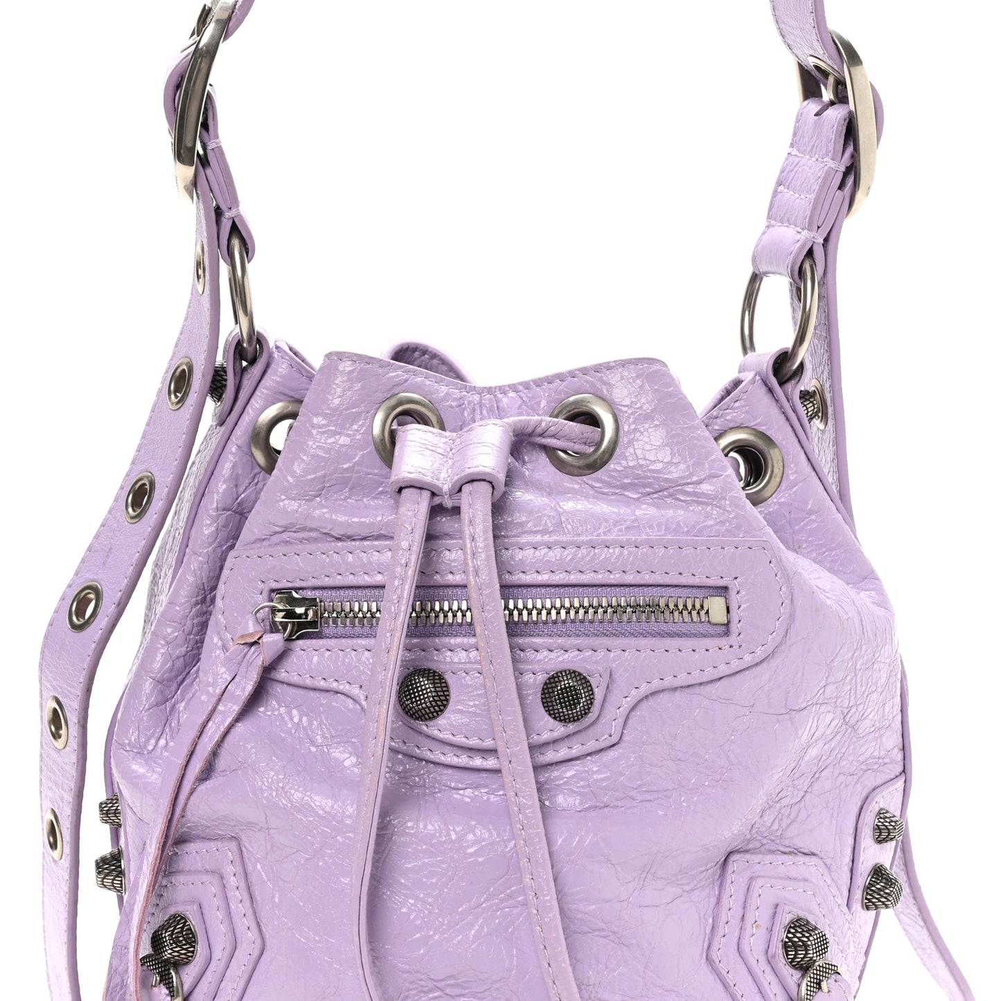 Agneau Arena Le Cagole Bucket Bag XS Lilac