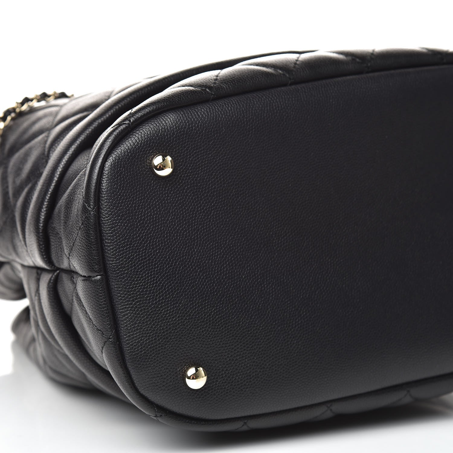 Chanel Caviar Quilted Large Rolled Up Bucket Drawstring Bag Black 9 of 11
