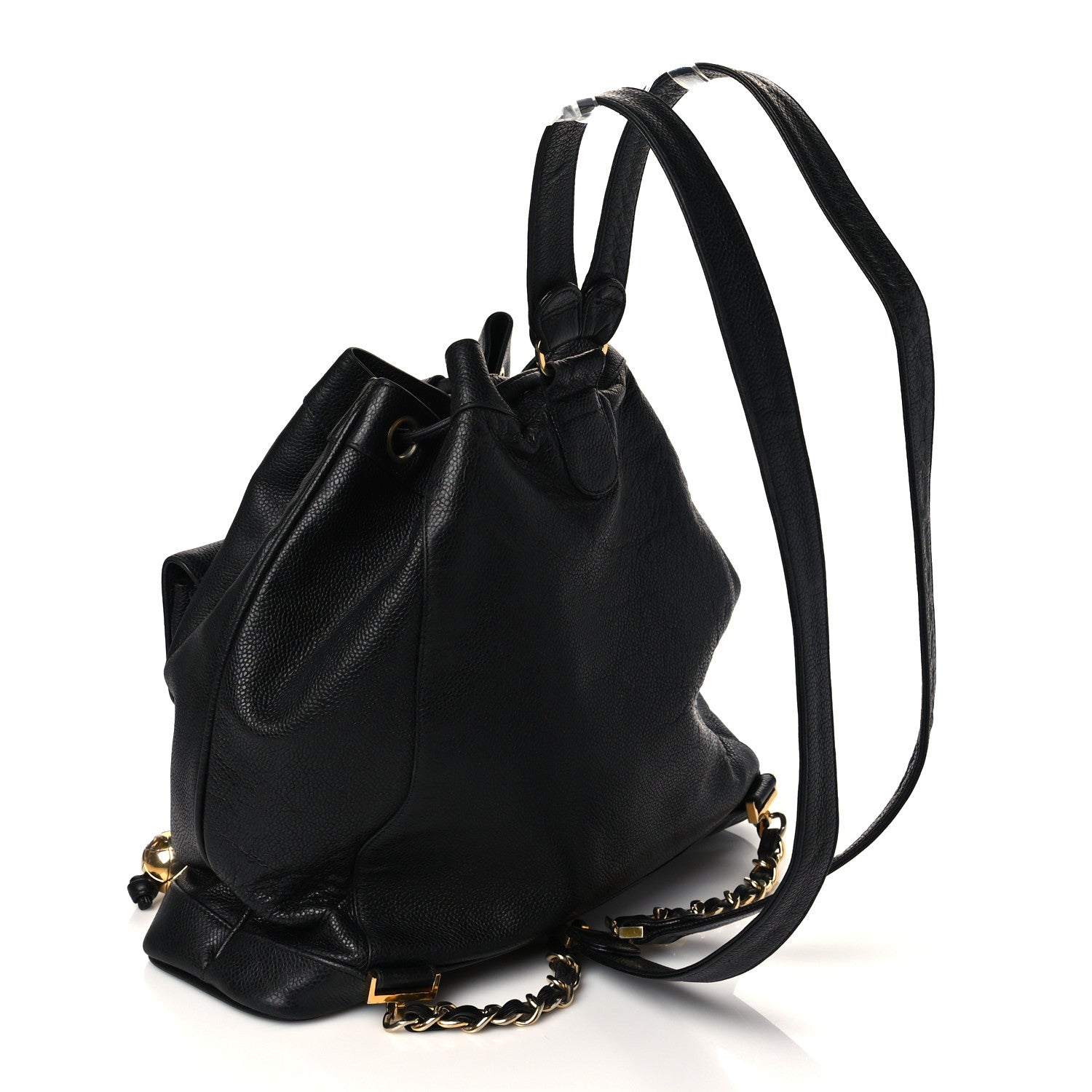 Chanel Caviar Drawstring Backpack Bag Black 3 of 9