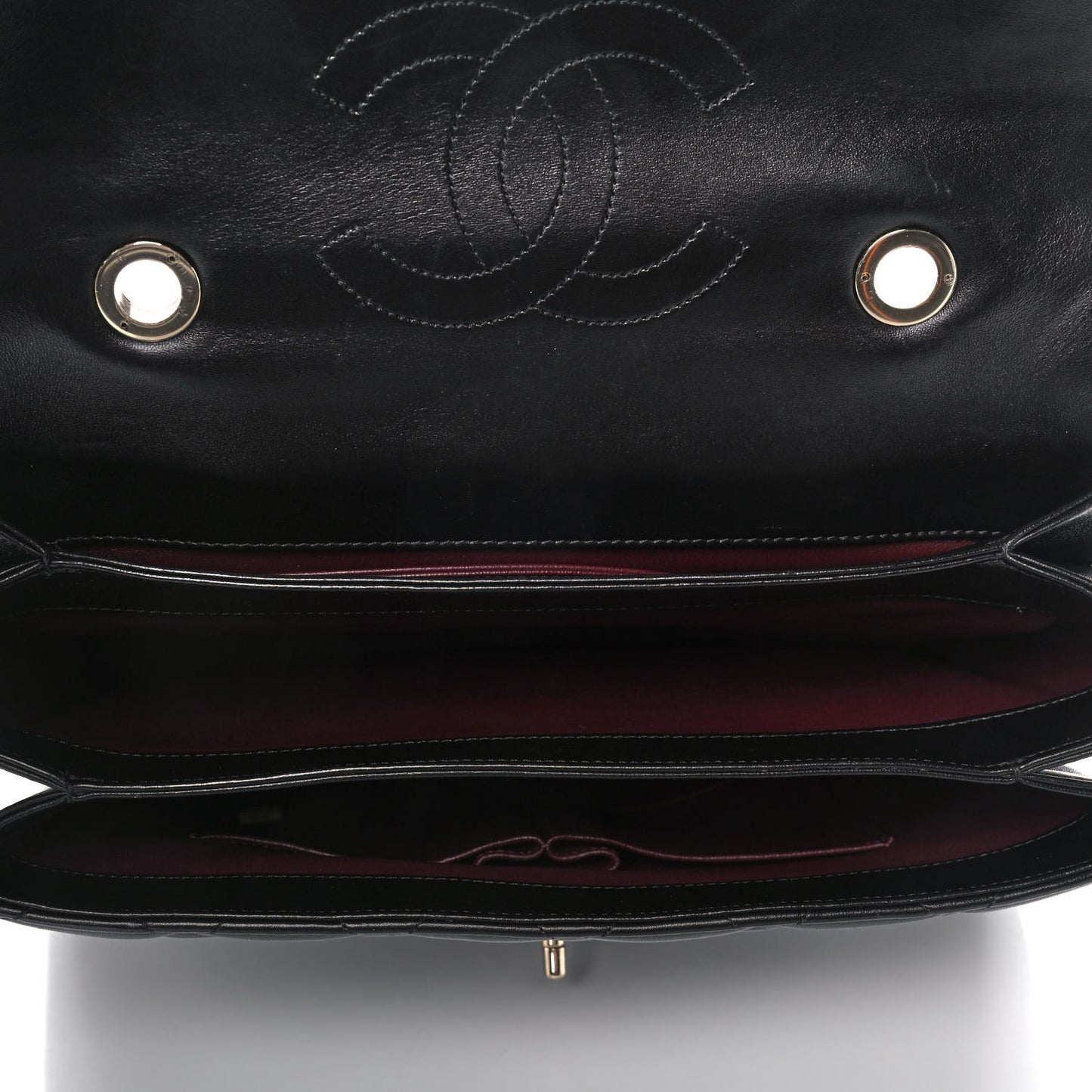 Lambskin Quilted Large Trendy CC Dual Handle Flap Bag Black