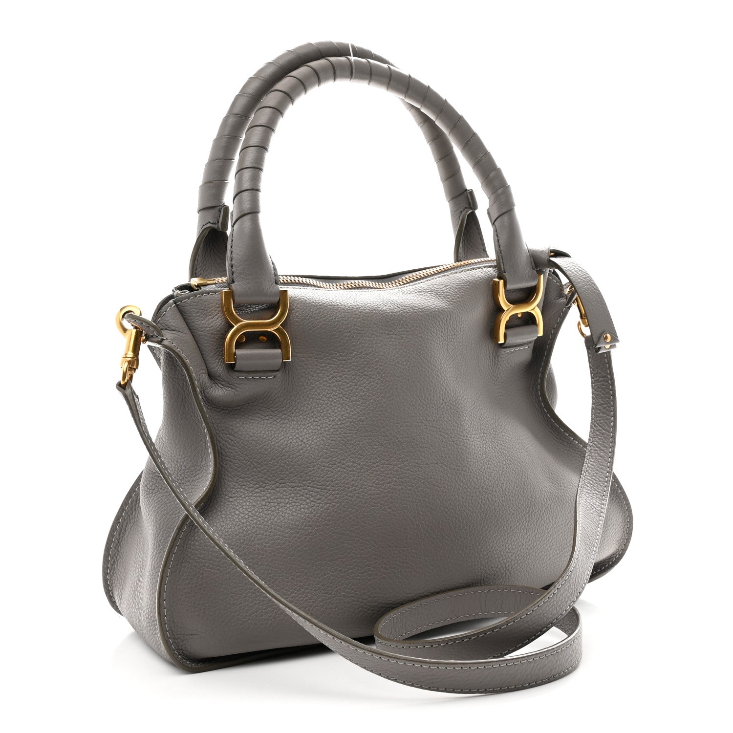 Chloe Calfskin Medium Marcie Satchel Cashmere Grey 3 of 10