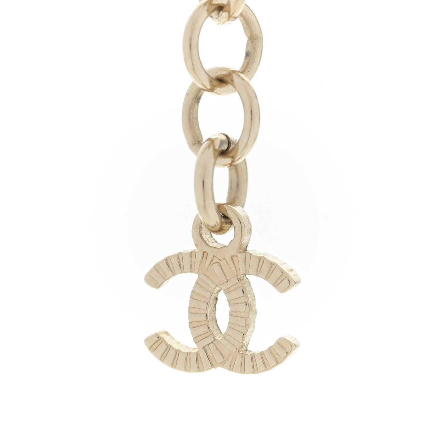 Chanel Crystal Pearl Glass Beaded CC Short Necklace Gold White Black 4 of 5