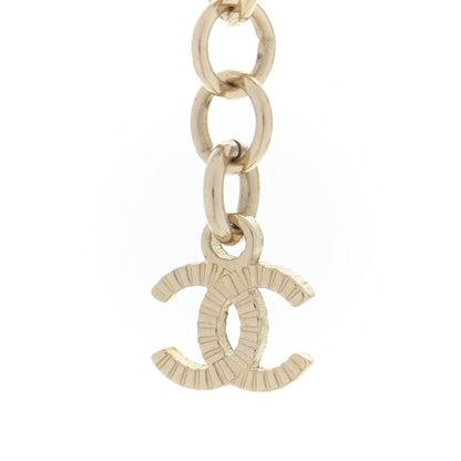 Chanel Crystal Pearl Glass Beaded CC Short Necklace Gold White Black 4 of 5