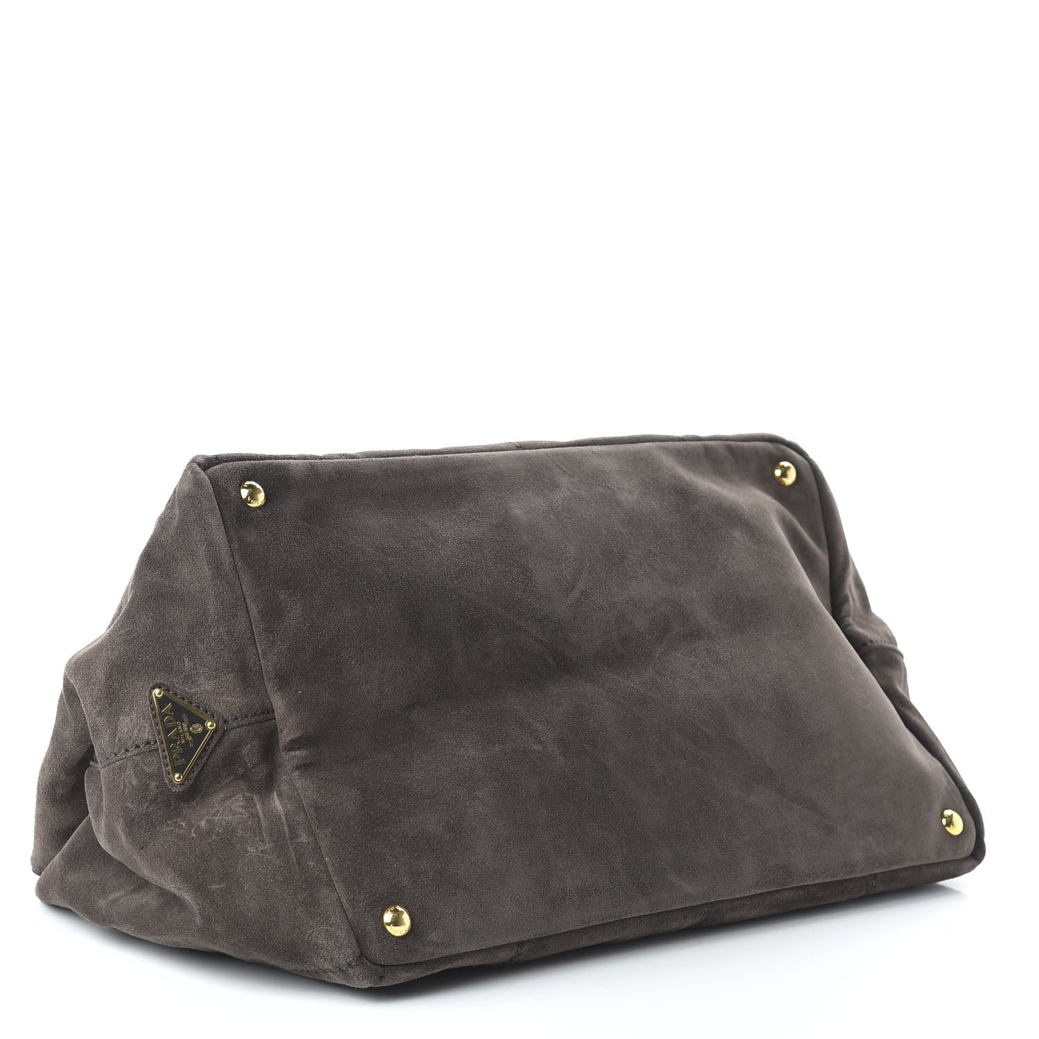 Prada Scamosciato Logo Tote Grafite 4 of 9