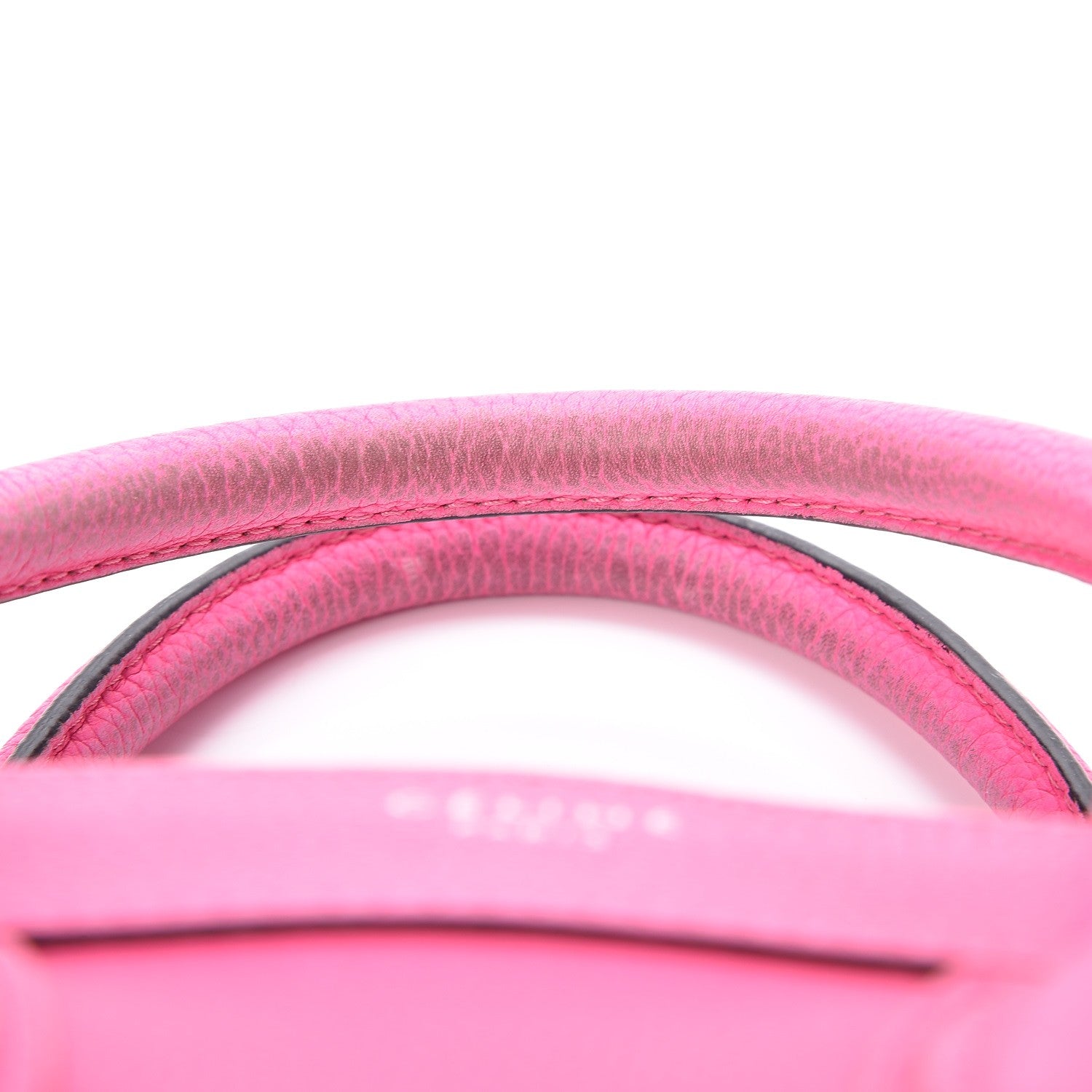 Celine Drummed Calfskin Micro Luggage Fluo Pink 14 of 14
