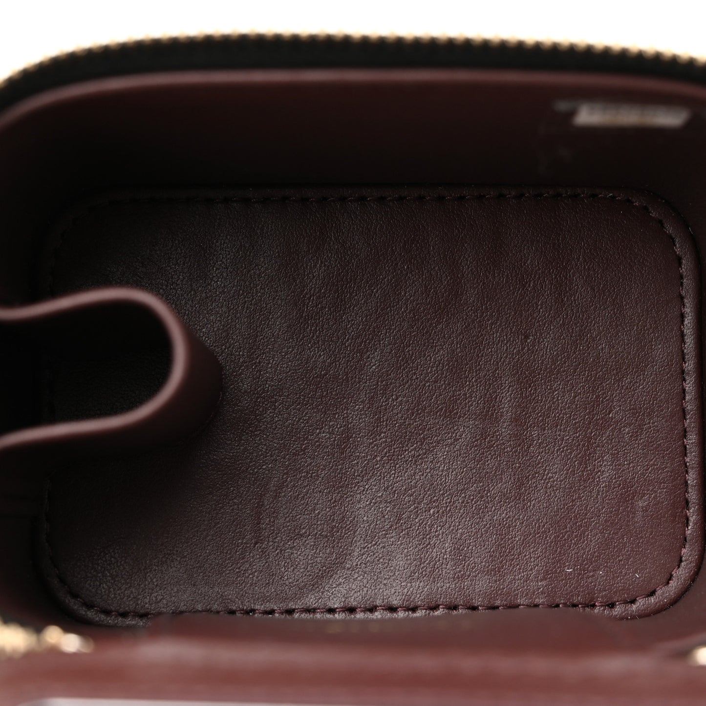 Caviar Quilted Mini Vanity Case With Chain Black