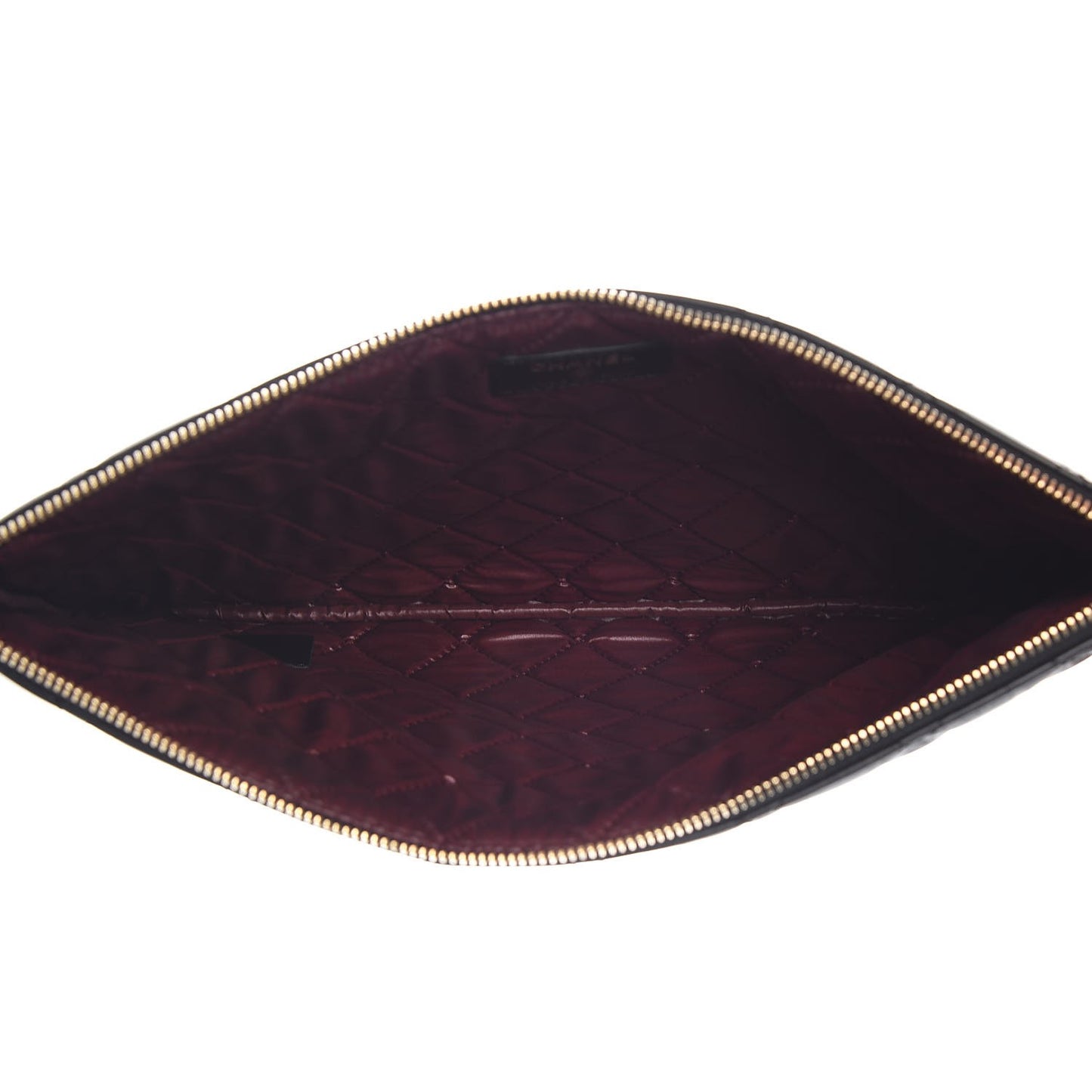 Aged Calfskin Quilted Medium Lucky Charms Cosmetic Case Black